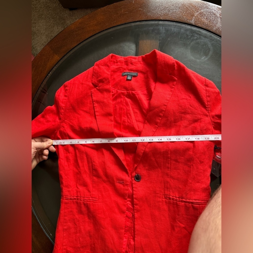 Saks Fifth Avenue Red Jacket Brand NWOT - Picture 10 of 14